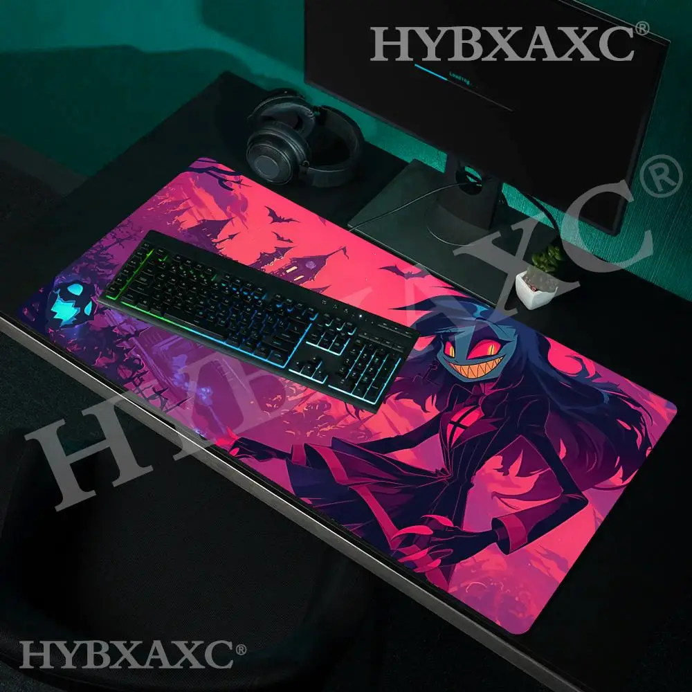 

HYBXAXC H-Hazbin H-Hotel Alastor Smiling Mouse Pad Non-Slip Rubber Mat for Computer Gaming Mats Large 90x40cm Gamer Mousepad