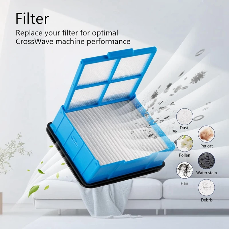 Y37A-For Bissell Crosswave Omniforce 3882 3883 مكنسة كهربائية فرشاة لفة مرشحات Hepa استبدال طقم قطع غيار