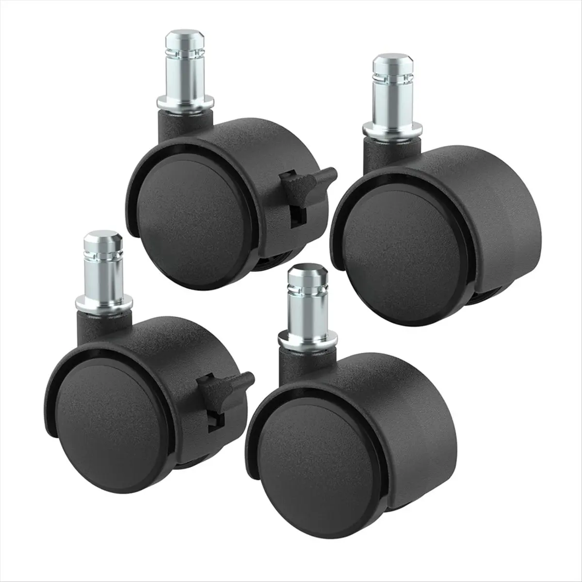 A50U Trash Can Mobile Attachable Wheels Replacement for 8 Gallon to 23 Gallon Trash Cans Stainless Garbage Can Wheels - 4 Pcs