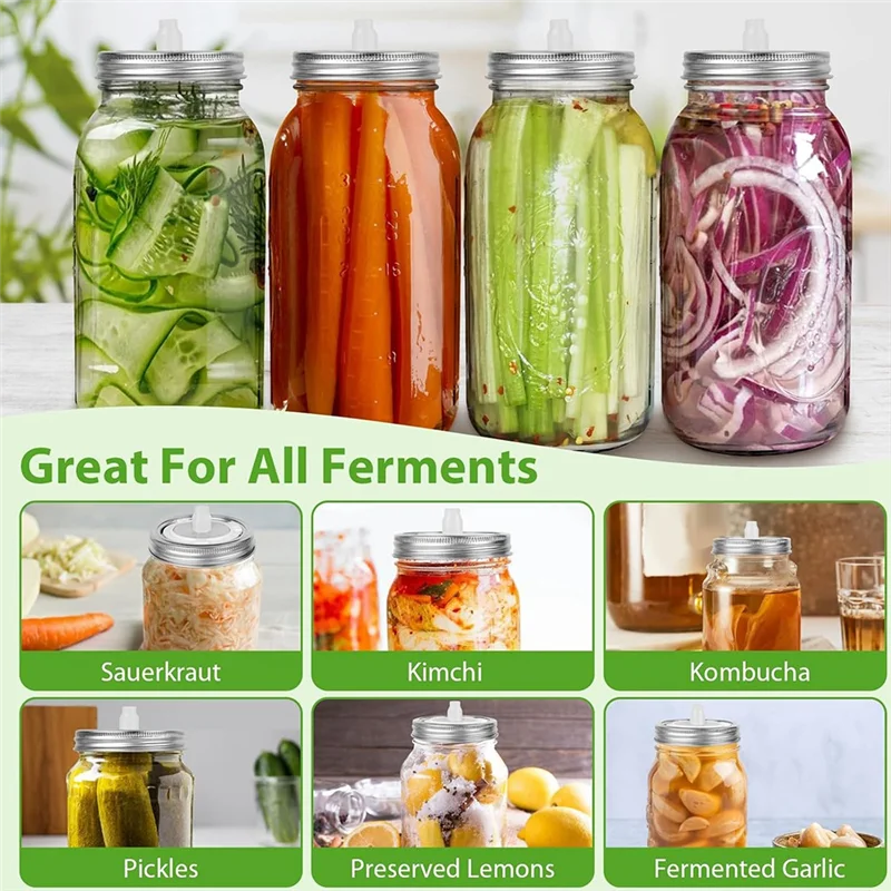 ABLK 4-delige gistingsdeksels  - Mason Jar Wide Mouth recensie en prijs