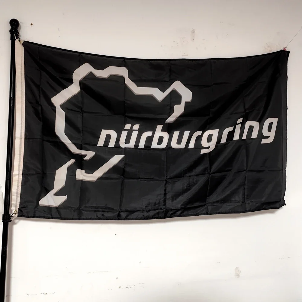

90x150cm Nurburgring Printed Polyester Banner - Durable Hanging Flag for Outdoor Decoration, Motorsport Themed Wall Garden Decor
