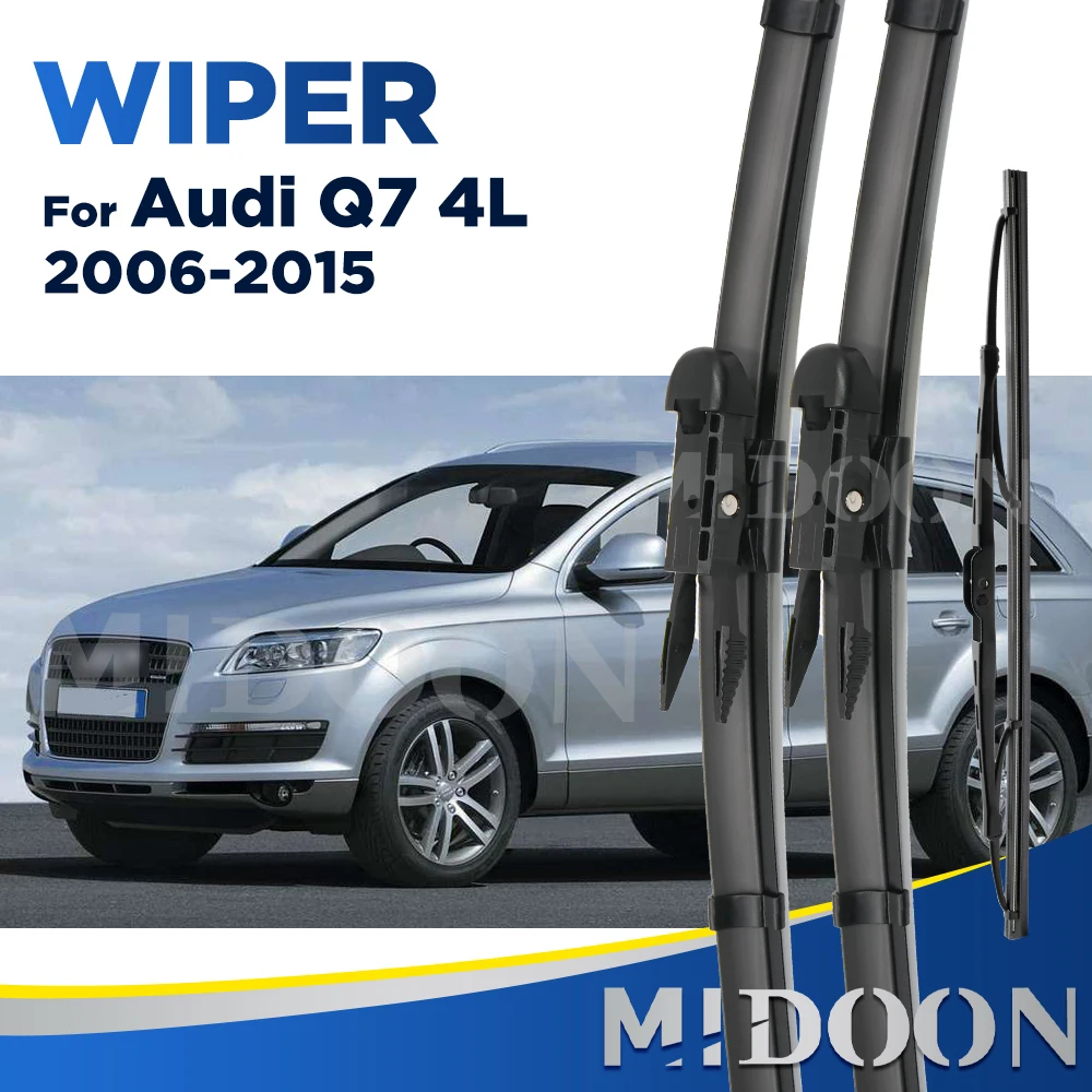 

Передний и задний дворник MIDOON для Audi Q7 4L 2006-2015 2007 2008 2009 2010 2011, щетки стеклоочистителя, щетки для ветрового стекла 26 "26" 14"