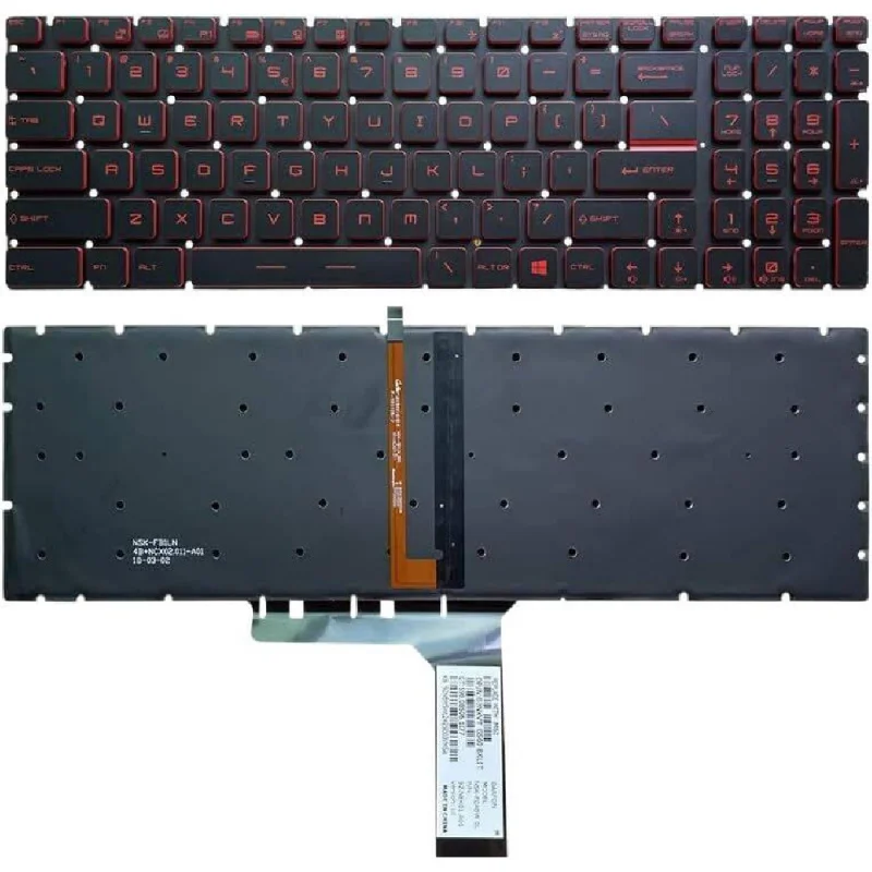 New For MSI GL75 Leopard 10SDR 10SER 9SDR 9SC 9SD 9SE Red Backlight US Keyboard