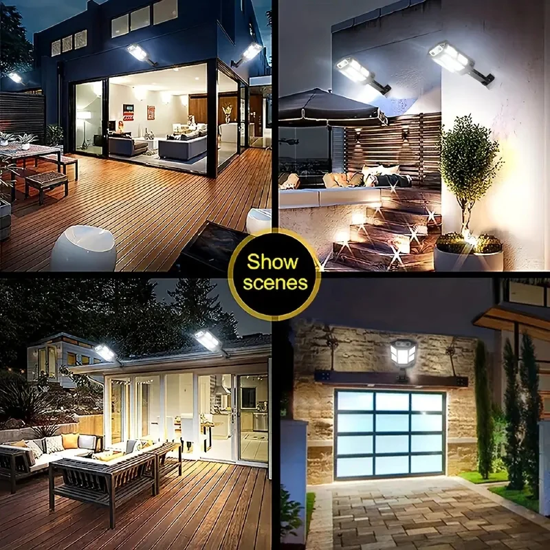 3900000LM أضواء الشمسية في الهواء الطلق مع جهاز التحكم عن بعد محس حركة الفيضانات الجدار مصباح 2000 واط LED IPX65 أضواء تعمل بالطاقة الشمسية مقاوم للماء #6