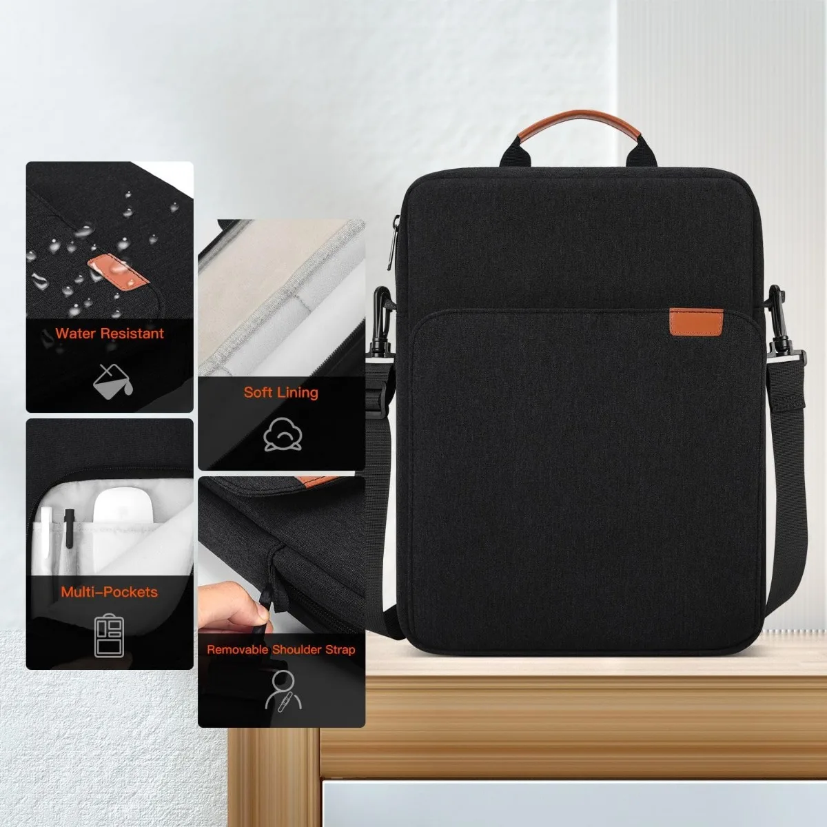 

Сумка для переноски iPad 9–11 дюймов для 11-дюймового iPad Pro M4/11 дюймов iPad Air M3 M2, Samsung Galaxy Tab S10+ Plus, Fire Max 11/ HD 10 дюймов