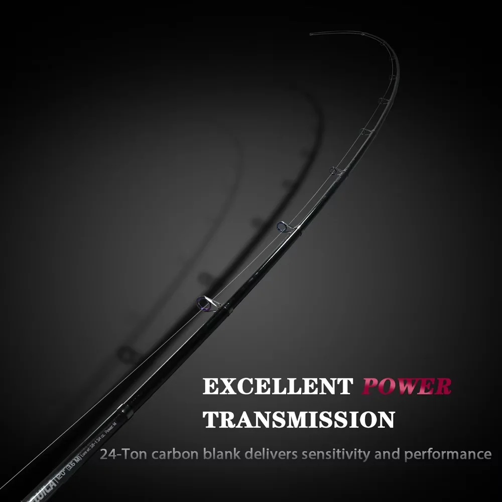 

Удочка Goture из углеродного волокна 1.8м-3.63м с металлическим катушкодержателем и радужными кольцами - телескопическая спиннинговая удочка для ловли баса и форели