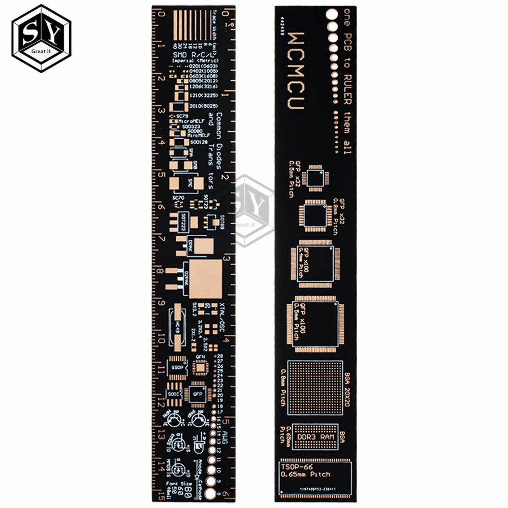 PCB Ruler For Electronic Engineers For Geeks Makers For Arduino Fans PCB Reference Ruler PCB Packaging Units v2 - 6