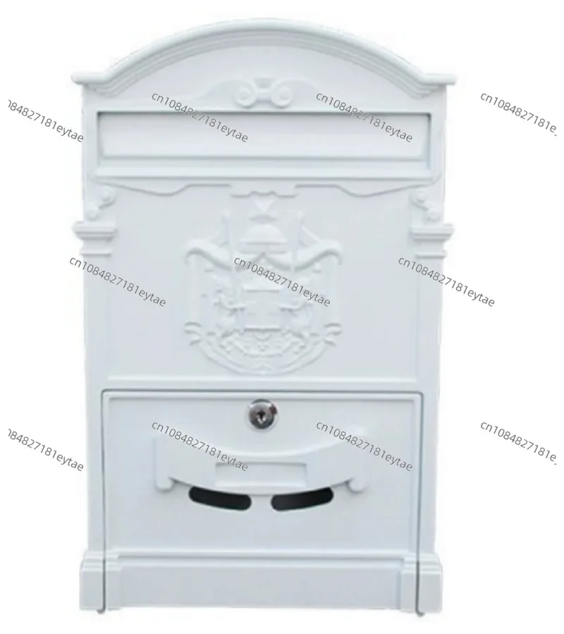 Metal Wall Mailbox Large Capacity Lockable Mailbox Weather-Resistant Wall Mounted Postbox Mailbox Key Lock Drop Box For Home