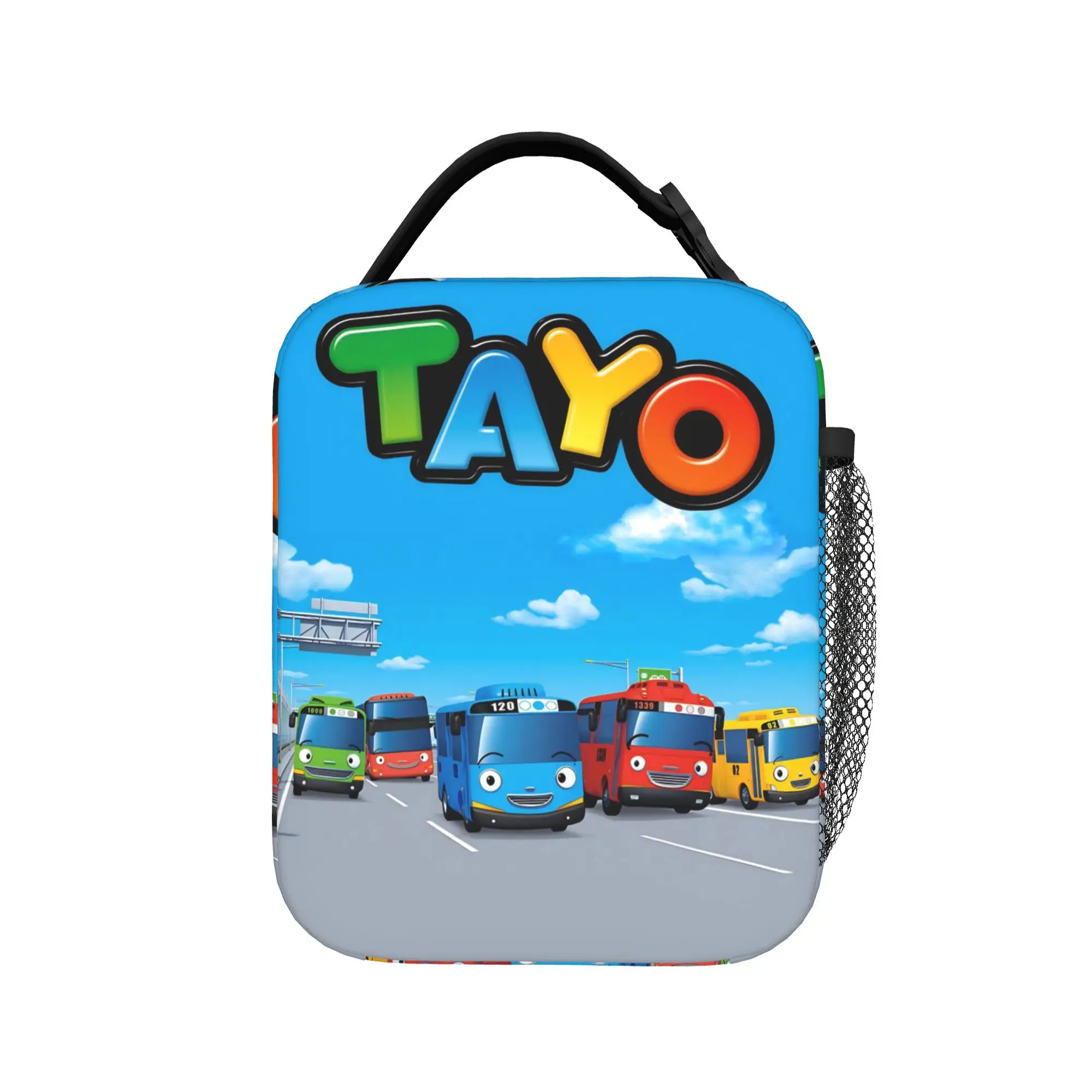 Insulated Lunch Bag Tayo The Little Bus  Merch  Lunch Food Box Ins Style Thermal Cooler Bento Box For Outdoor