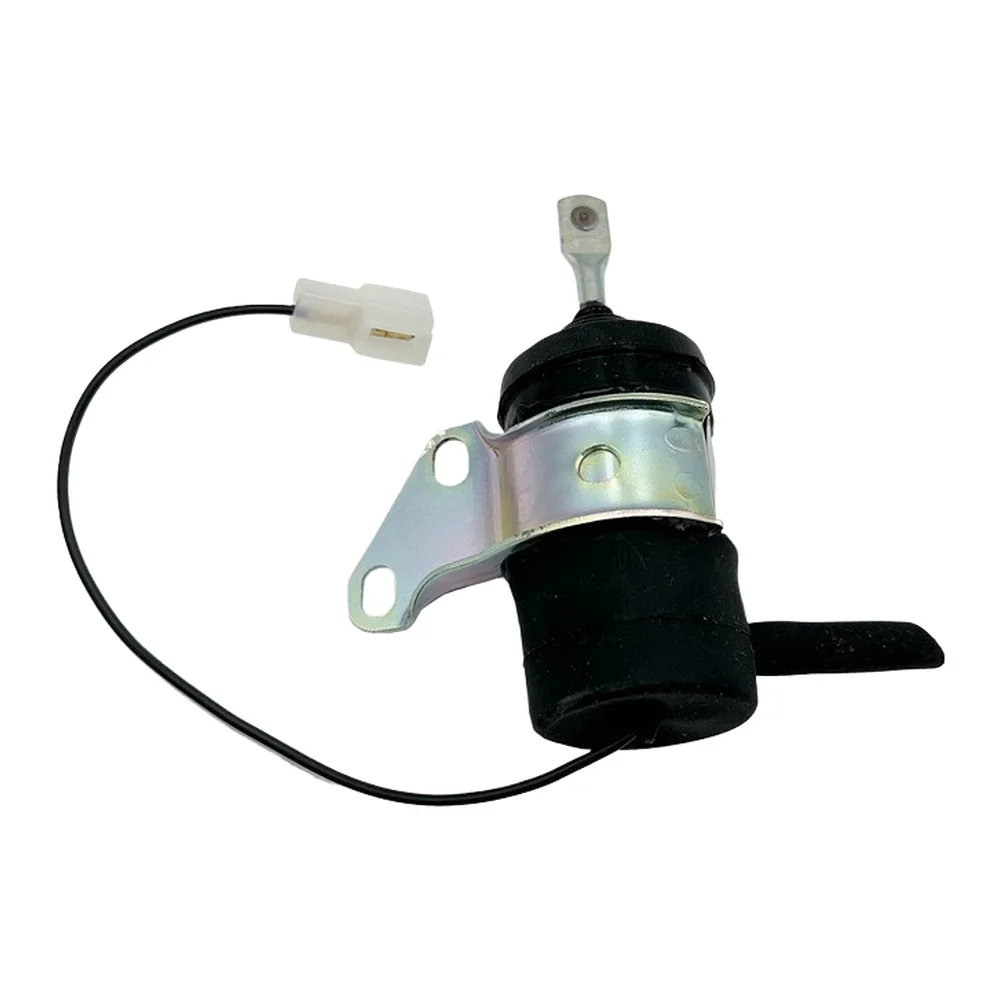 Mower Repair Fuel Cut-Off Solenoid Valve Easy Installation Replacement Parts For Tractors Silver Black High-Grade Materials