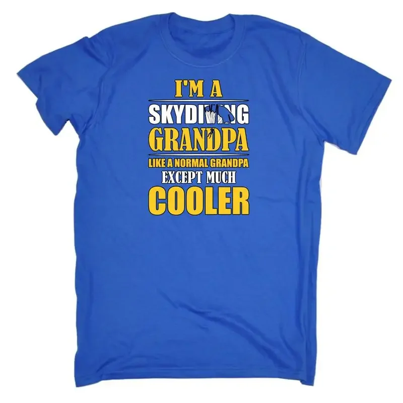 Skydiving Grandpa Much Cooler Mens Funny T Shirt