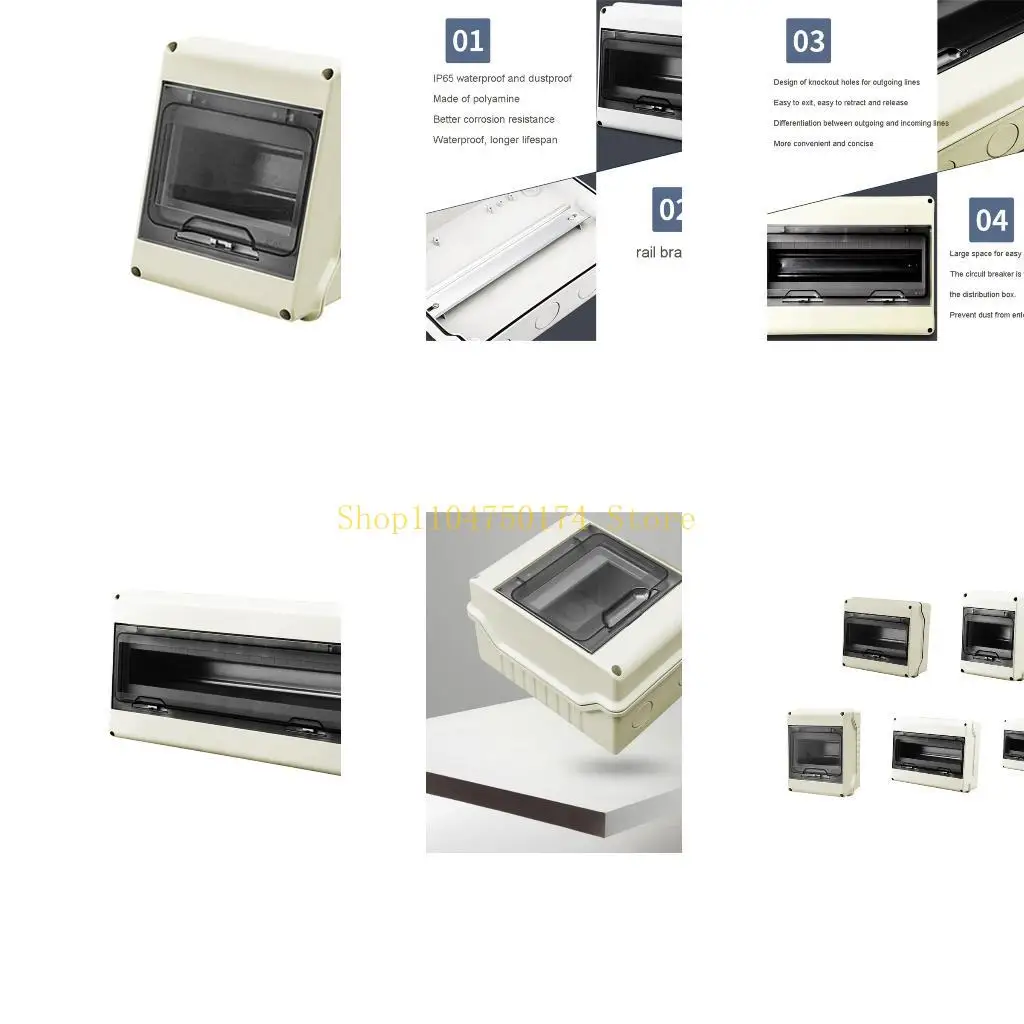 3/5/8/12/18Ways Plastic Distribution Box Clear Lid Power Distribution Protections Box IP65 Waterproof Top Sale