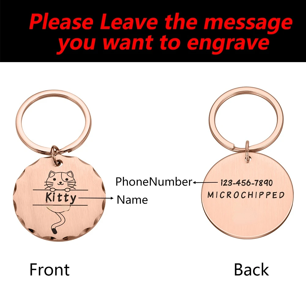 2023 New Pet ID Tags Customized Pet Collar Dogs Name Tag Anti-lost Personalized Cat Puppy ID Tag Pendant Engraved Gift For Pet