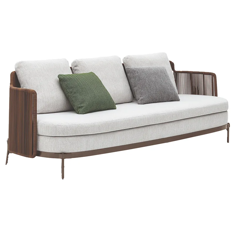 

Nordic outdoor sofa designer light luxury woven rattan chair villa area B & B hotel courtyard leisure area outdoor furniture