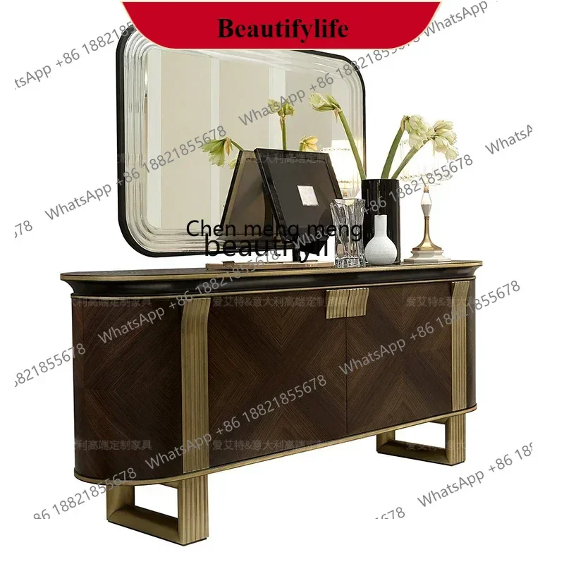 

G153 S Luxury house entrance cabinet Italian decorative side cabinet American light luxury gold high-end