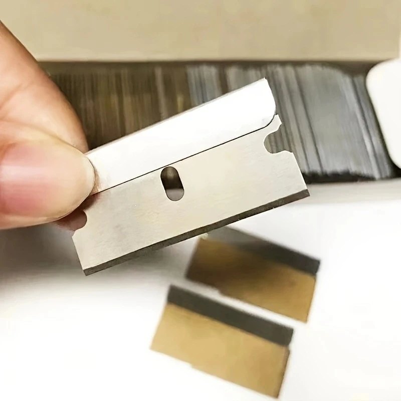 100Pcs Metal Single-Edged Razor Blades, Glass Scraper Blades, Cleaning Blades, Mobile Phone Repair Blades