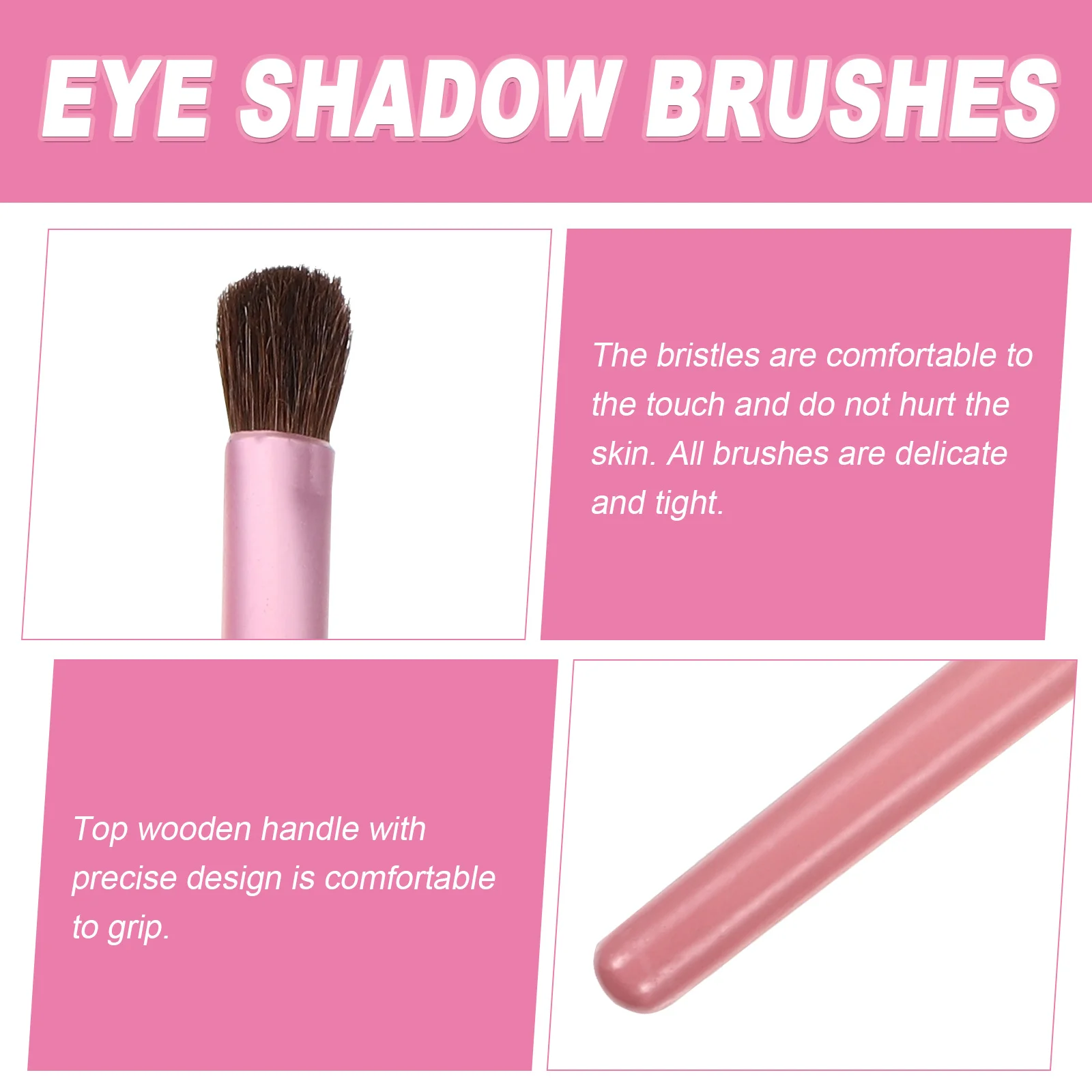 

5Pcs Eyeshadow Brush Set Professional Portable Eye Makeup Brushes Soft Nylon Hair for Natural Look Eyeshadow Brush Set