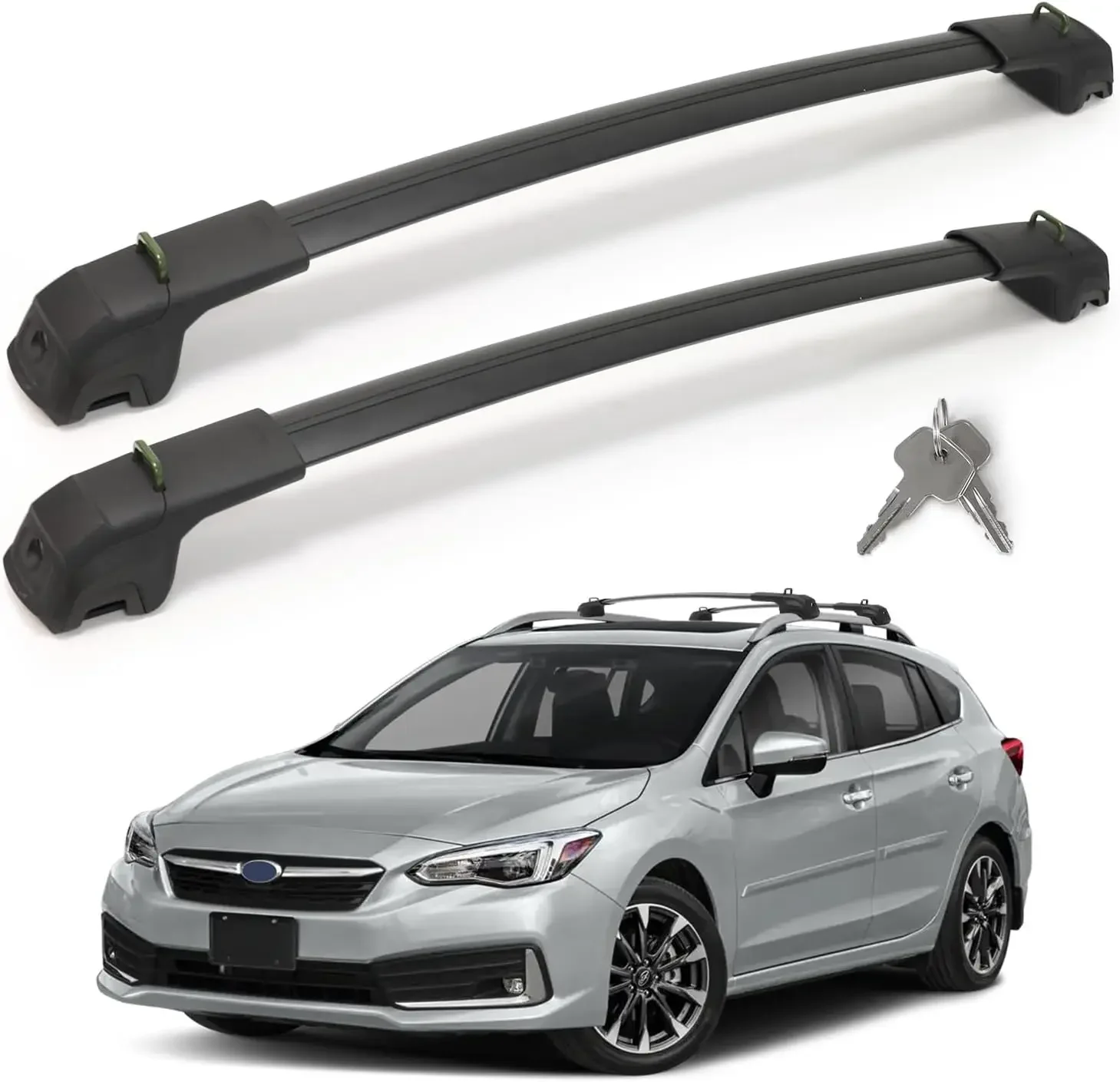 360LBS T-Slot Roof Rack Cross Bars Compatible with Subaru Crosstrek 2018-23 | Impreza 2017-2023,Anti-Theft Lockable Roof Rack Cr
