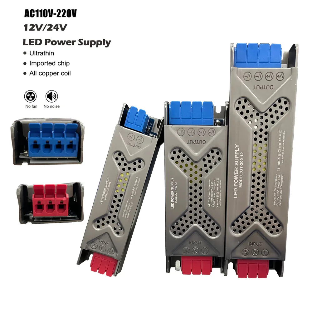 

Ультратонкие удобные трансформаторы переменного тока 110 В 220 В до 12 В 24 В 60 Вт 100 Вт 200 Вт 300 Вт 400 Вт светодиодный переключатель адаптер питания