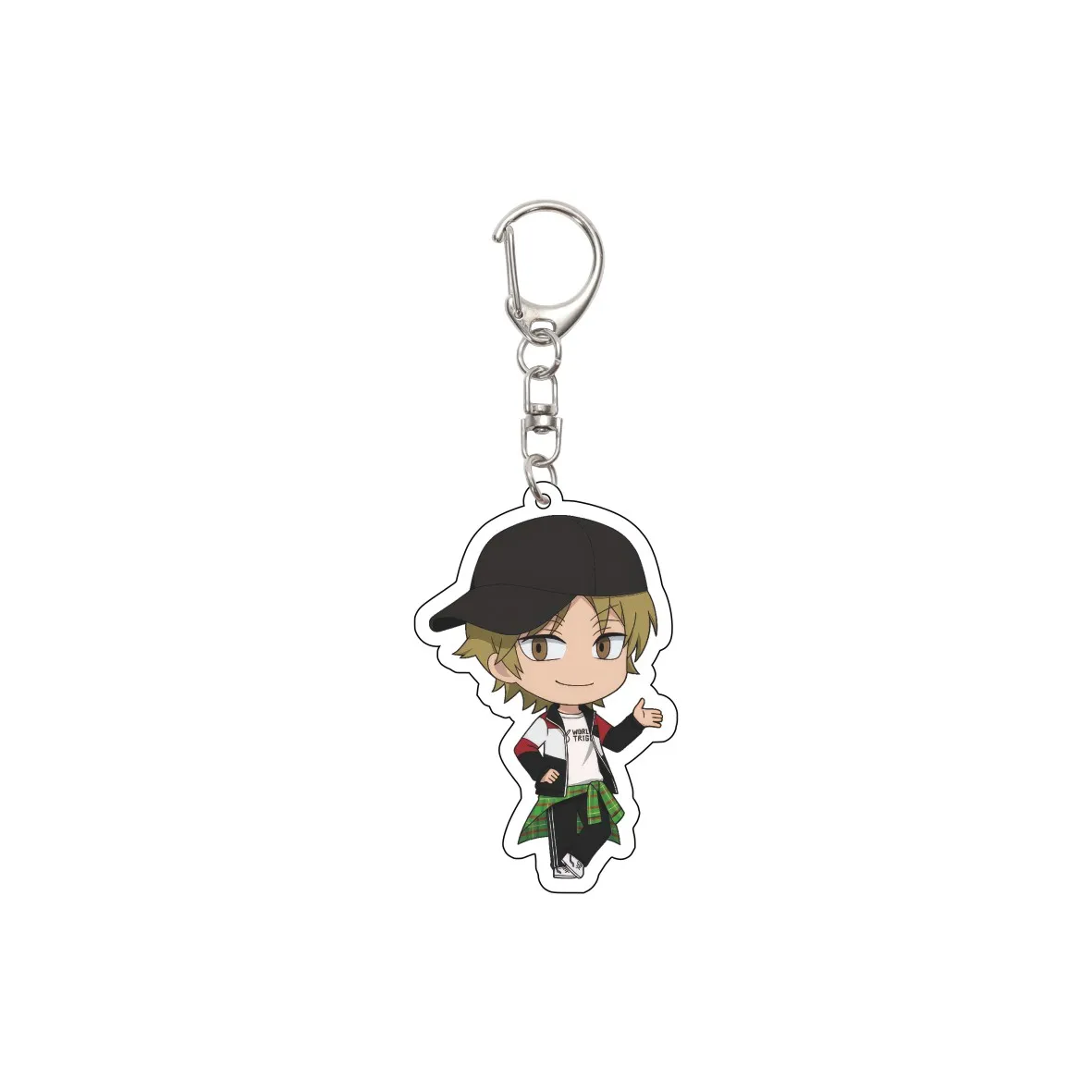 55MM Anime World Trigger Schlüsselanhänger Kuga Yuma/Jin Yuichi Schlüsselkette Acryl-Modellplatte Weihnachtsgeschenke – Detail 3