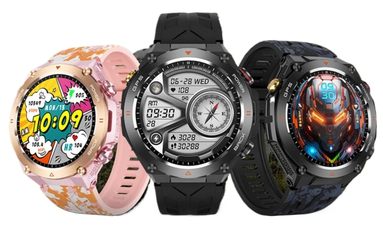 1.45-Inch Men's Outdoor Smartwatch - Bluetooth Call Heart Rate Blood Pressure & Barometric Measurement
