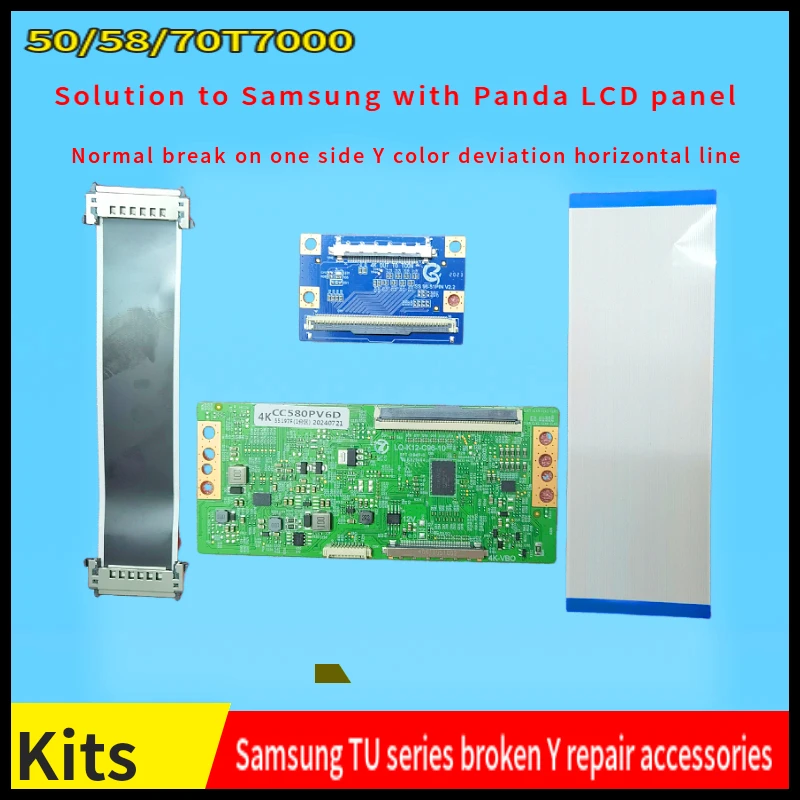 Samsung 50TU7000/58TU7000/70TU7000/8000 löst das Problem gebrochener Y-Farbe aus Guss und dickem Draht und wird mit einem kompletten Satz geliefert