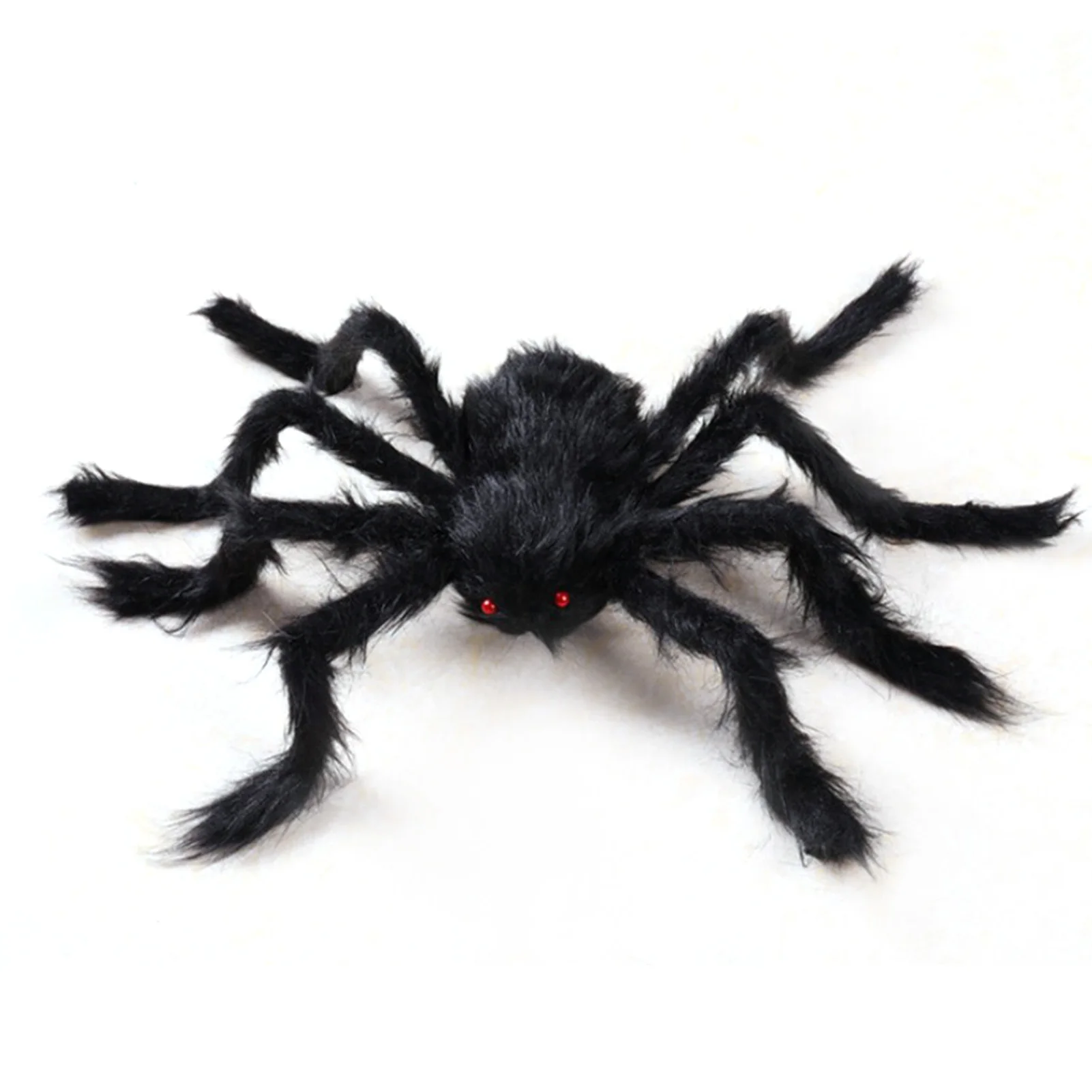 

Giant Fake Spider Lifelike Halloween Posable Black Soft Hairy Fake Spiders Scary Decorations For Yard Home