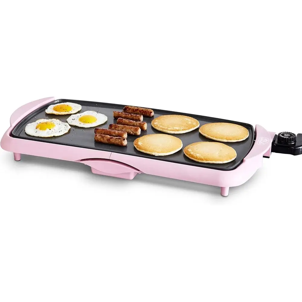 

Extra Large 20 Electric Griddle, Non-Toxic Nonstick, Temperature Control, Even Heating, Removable Drip Tray, Ideal for Pancakes,