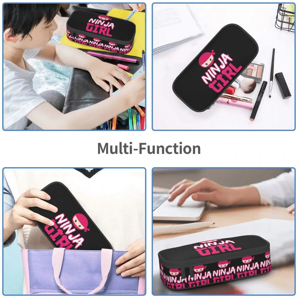 Kotak Pensil Spy Ninja Girl untuk Anak Laki-laki Perempuan Kotak Pena Sekolah Tas Pensil Perlengkapan Alat Tulis Tas Tempat Pena