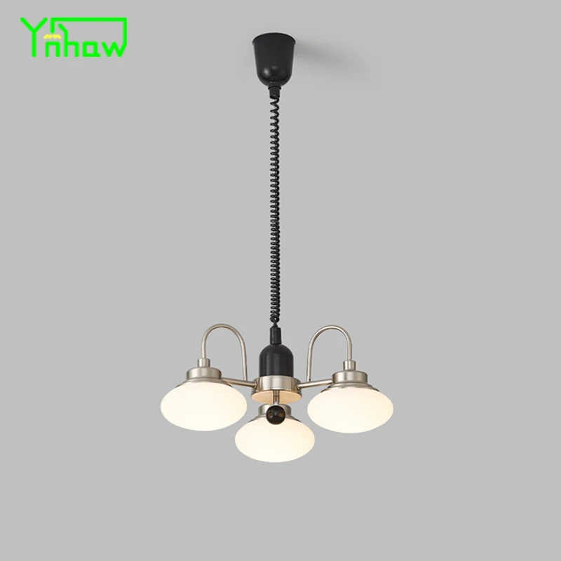 French Vintage Adjustable Height Dining Pendant Light Neo Chinese Retro Style Bar Lamp Homestay Lighting