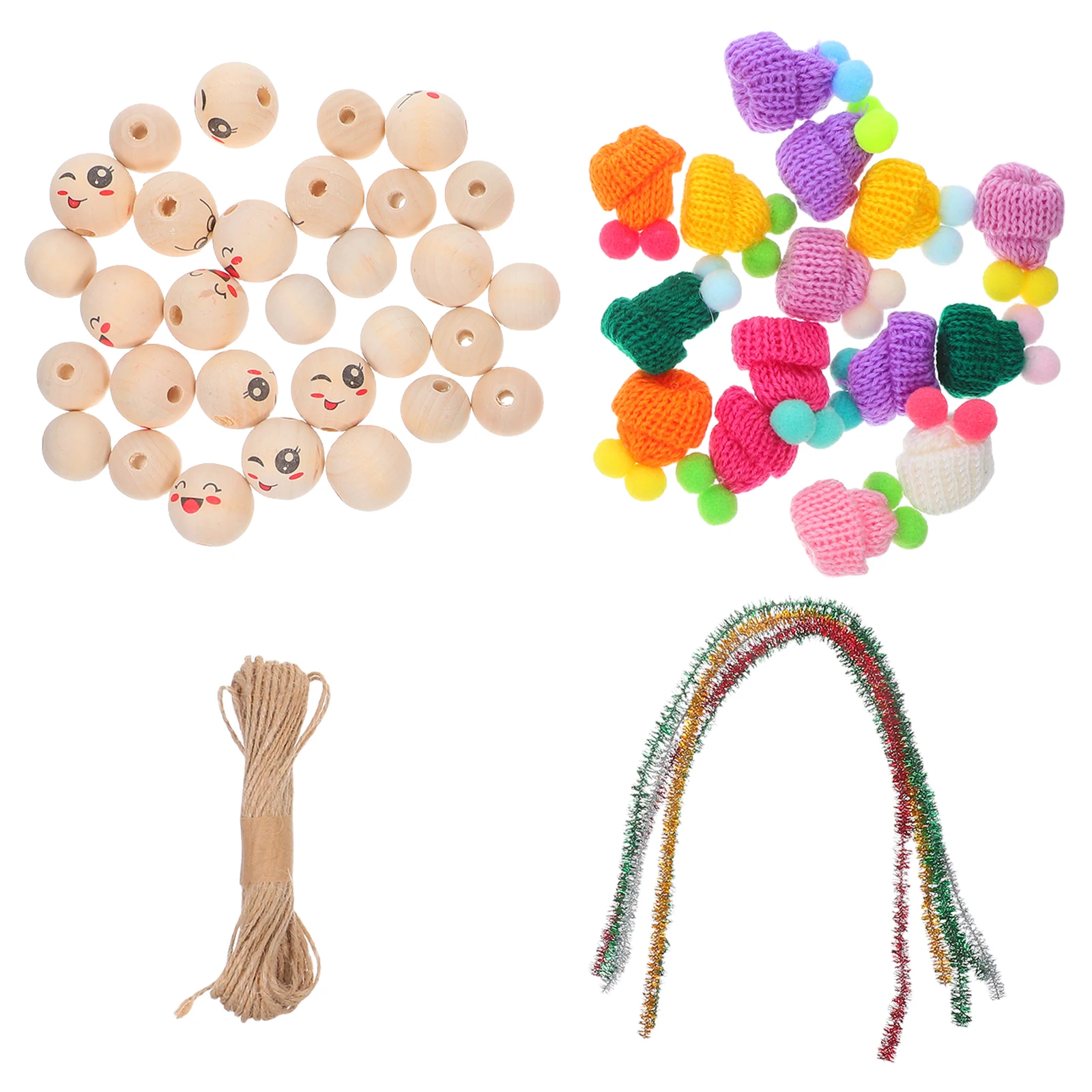 

1Set DIY Christmas Wooden Beads Santa Hat Snowman Bead Ornaments Holiday Decor Jewelry Making Craft Supplies Snowman Beads