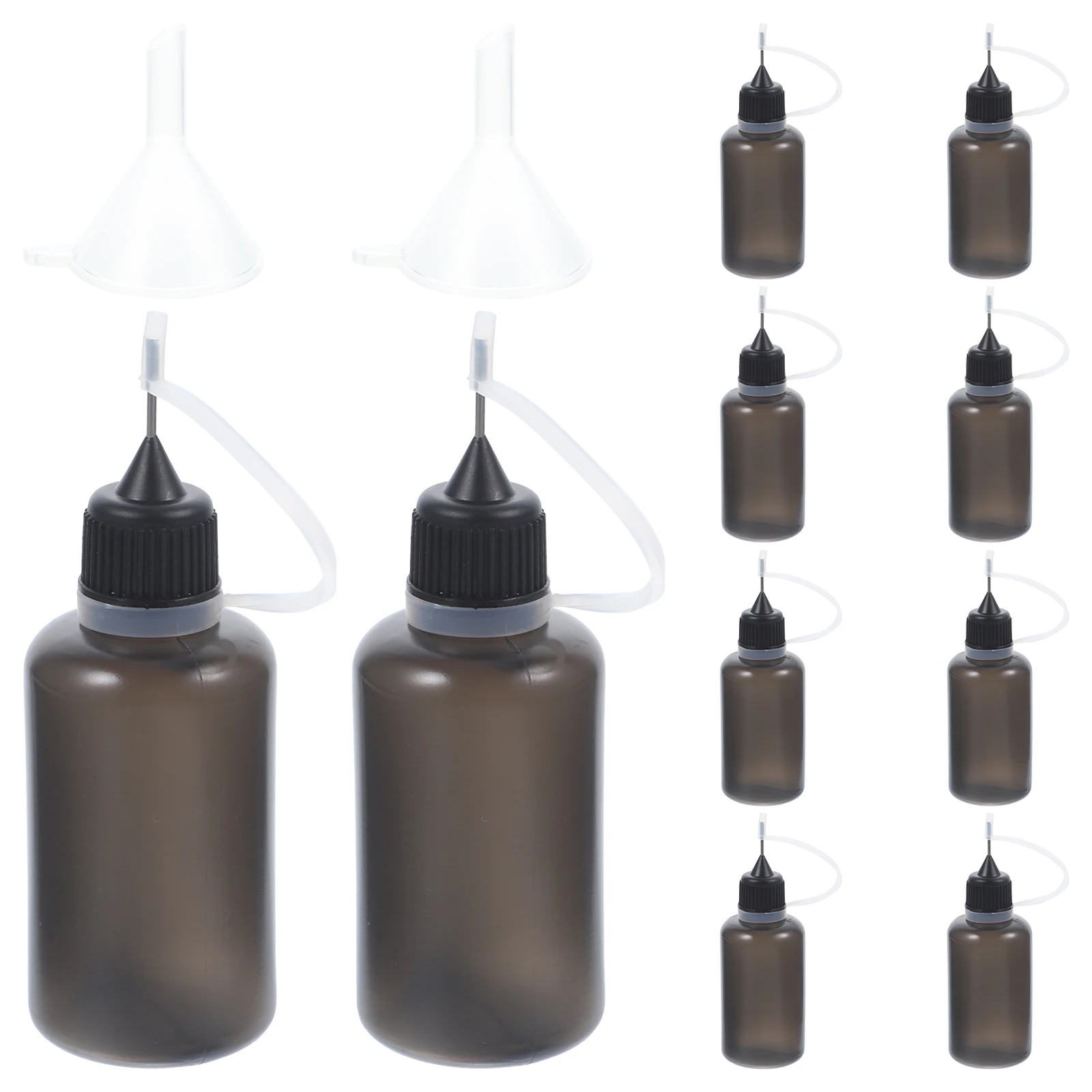 

10 Pcs Fine Tip Squeeze Bottles Needle Plastic Hair Oil Applicator Precision Glue