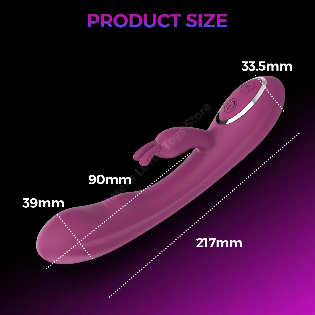 HESEKS Vibrator silikon lunak 2 in 1 G Spot kelinci dengan 10 mode getar mainan seks wanita dewasa untuk wanita