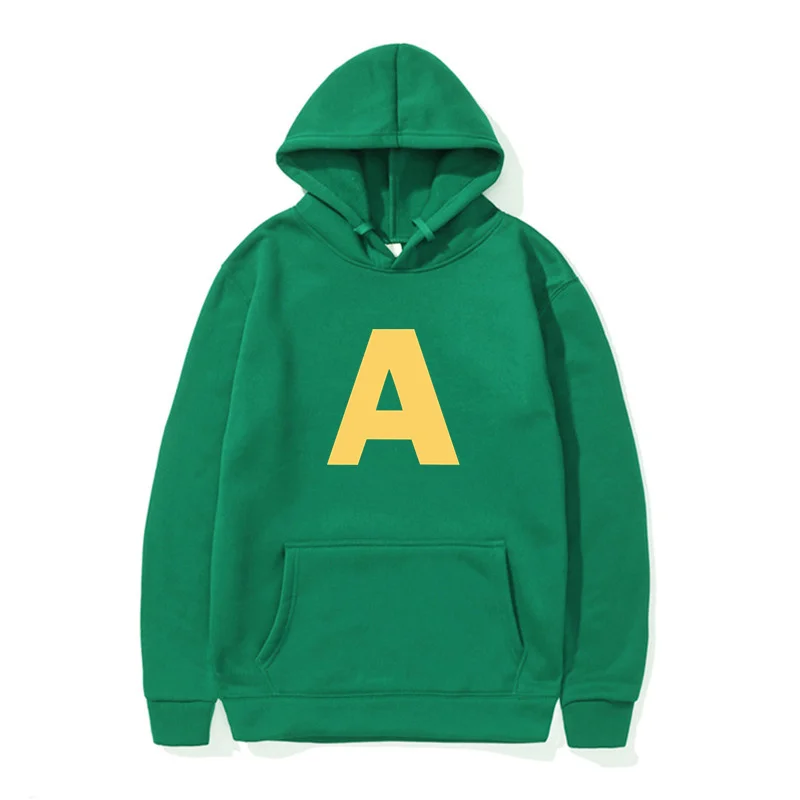 Herbst-Winter Cartoon-Charakter-Print Herren-Hoodies Alvin und die Chipmunks Pullover Modischer Einfarbiger Englischer Sweatshirt Streetwear – Detail 19