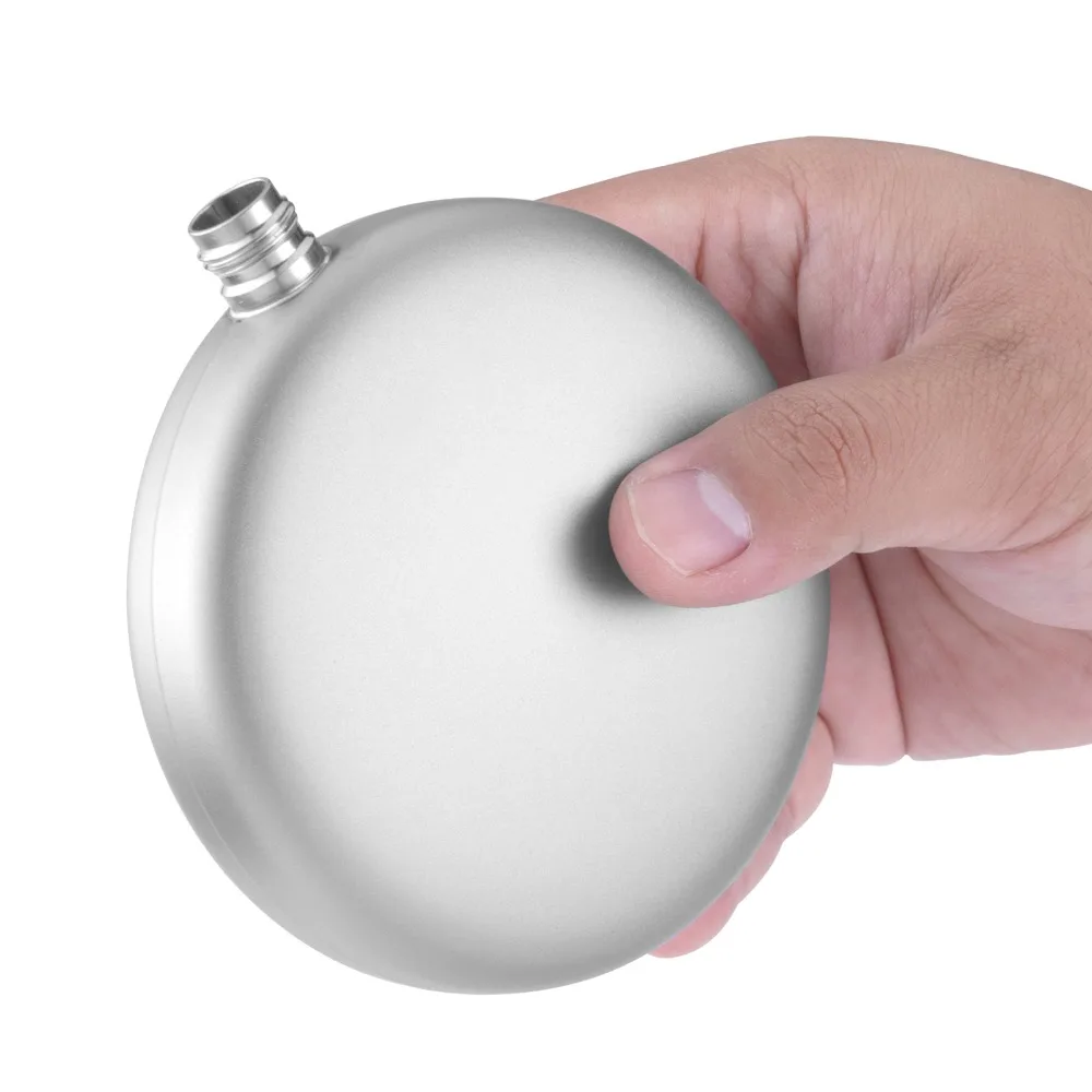 

Durable 180ml Titanium Flask Ultralight Smooth Curve Wine Flask Spill Proof Seal Portable Liquor Flask Travel