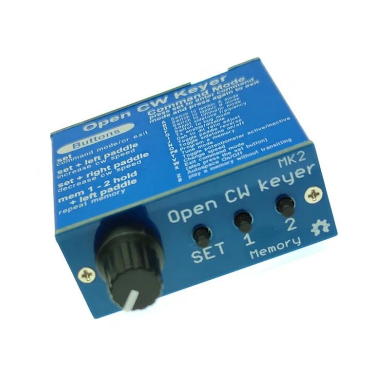 NEW Open CW Keyer MK2 Finished with Aluminum Shell CW Keyer MK2 KIT CW Speed Adjustable From 1 to 999 WPM