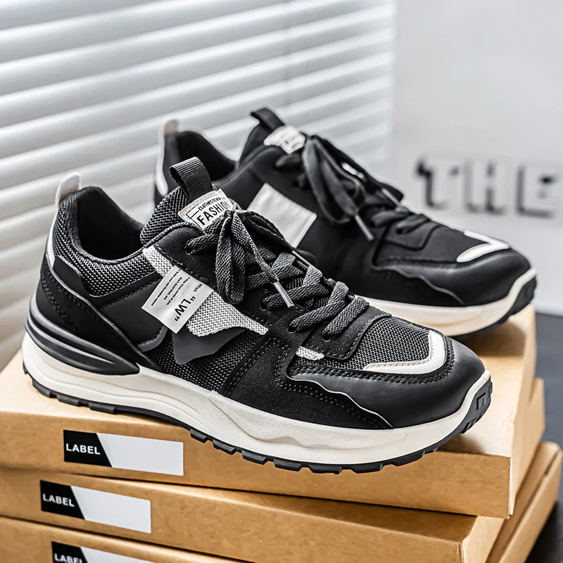 

2025 New Comfortable Men's Sneakers Autumn Fashion Breathable Soft Sole Running Shoes Mens Outdoor Leisure Versatile Sneakers