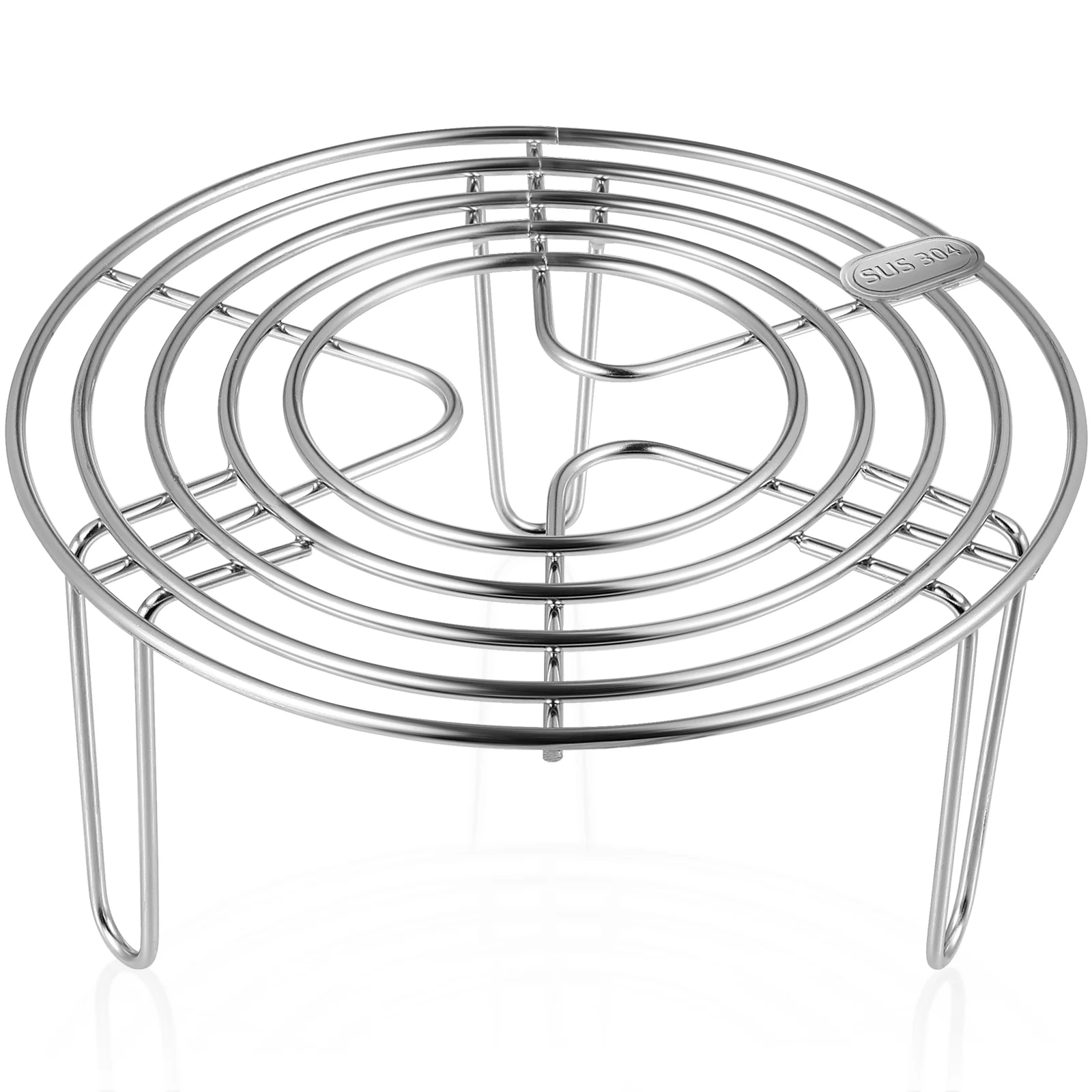 

Egg Steamer Cooling Rack Tools Steaming for Baking Stand Wire Round Cooking Airfryer