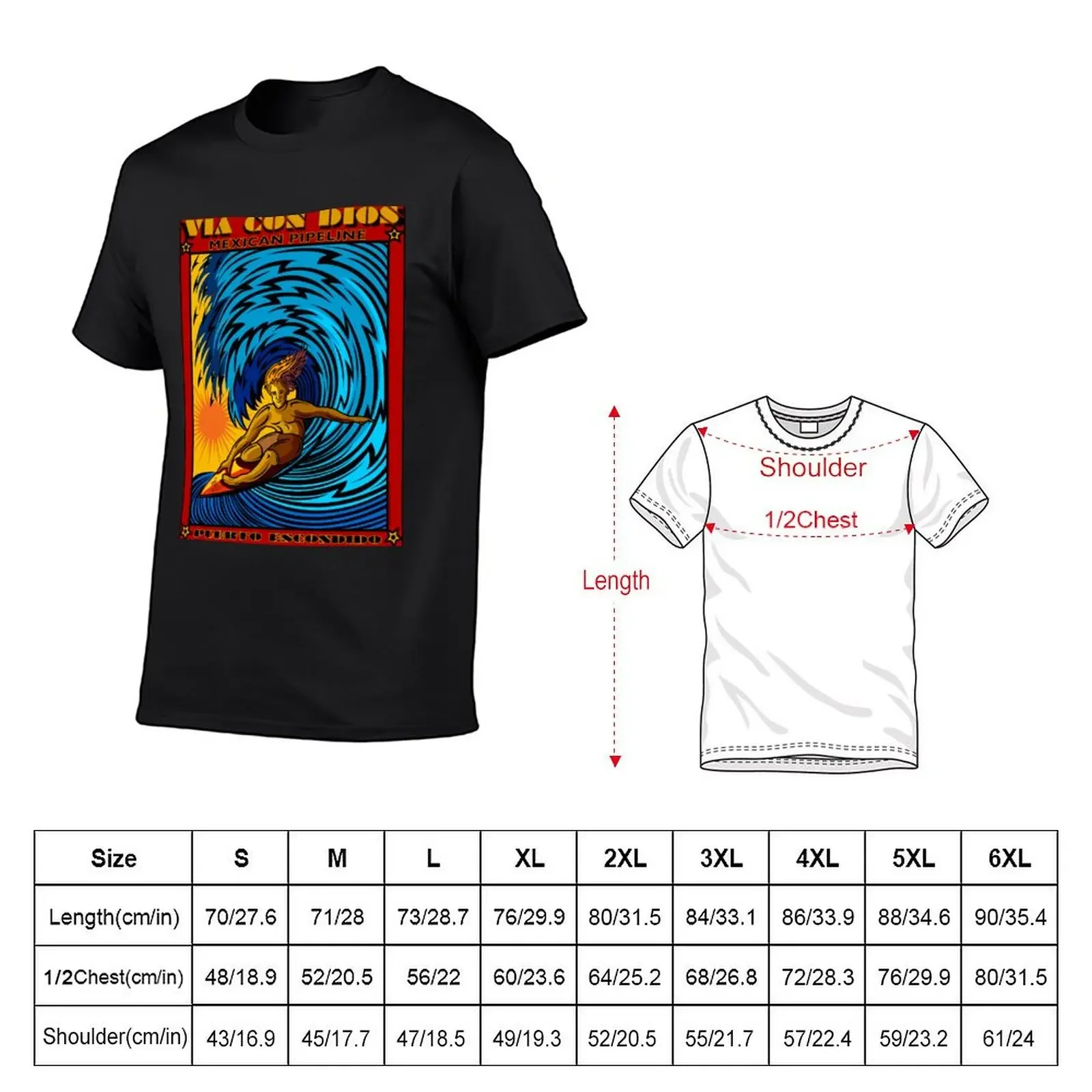 SURFING MEXICAN PIPELINE PUERTO ESCONDIDO MEXICO T-Shirt anime tshirt oversized men clothing