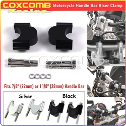 Aluminum 22/28mm Handlebar Riser Universal Motorcycle Rise Handle Bar Clamp Mount For Harley Honda Yamaha Suzuki Kawasaki BMW