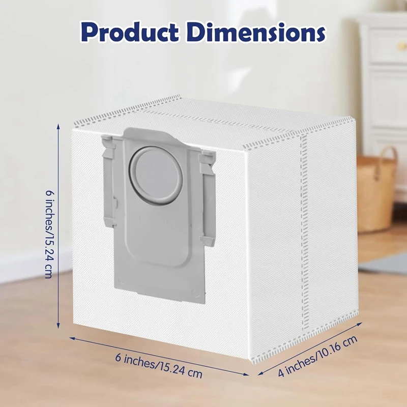 YCOC-16 عبوة من أكياس مكنسة كهربائية سعة 2.5 لتر يمكن التخلص منها لـ Roborock S8 Pro Ultra، S8+، S7 Max Ultra/Maxv Ultra، Q5+، Q7+، Q5 Pro+، Q8 Max+