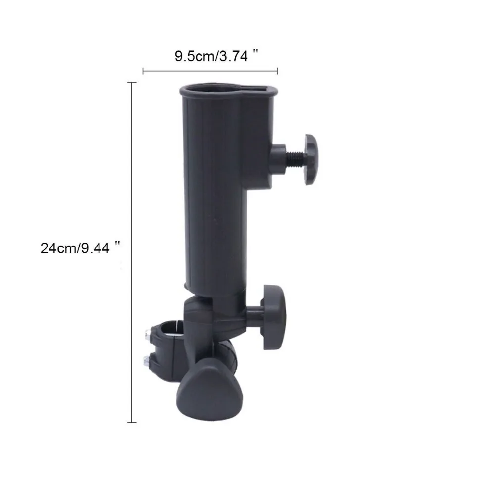 High Quality Plastic Golf Umbrella Holder Accessory Universal Black Trolley Umbrella Clip Stand Clamp Adjustable Golf Accessory