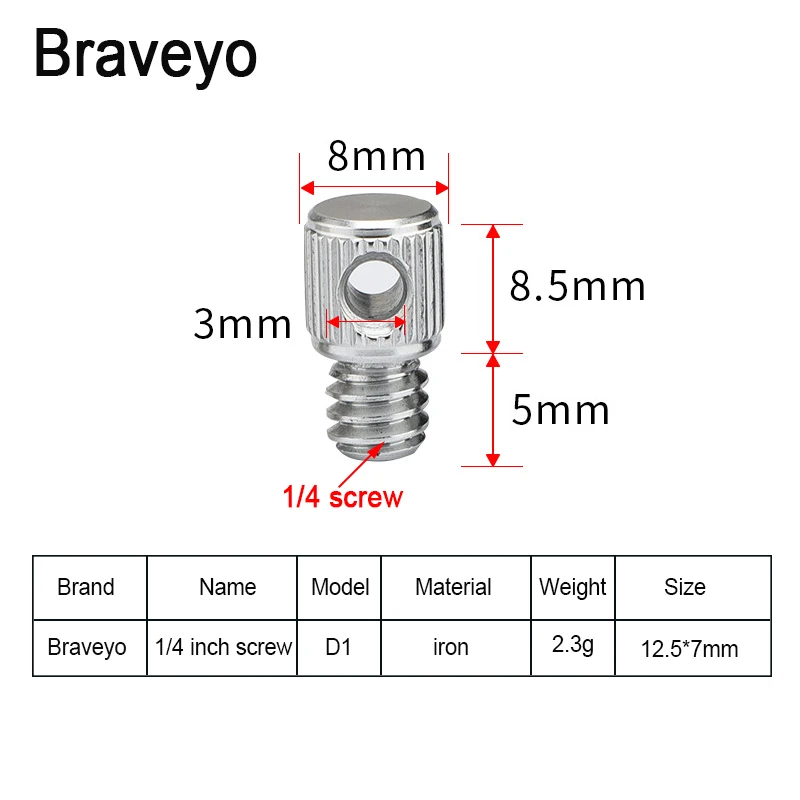 D-ring Śruba do smyczy do aparatu 1/4 3/8 cala Uniwersalne akcesoria fotograficzne Płytka Dslr Adapter szybkiego zwalniania Stabilne fotografowanie