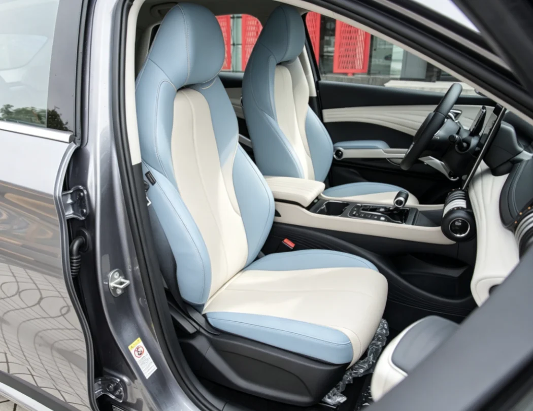 Für BYD Atto 3 2026 Maßgefertigte Autositzbezüge Luxuriöses Nappaleder 100% Passgenau Innenraumzubehör 360 ° Vollständige Abdeckung – Detail 6
