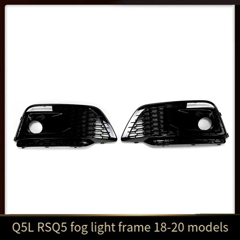 

Black Car Front Bumper Grille Fog Lamp Light Cover Grille For Q5L 2018-2020 RSQ5 Style Grill