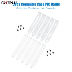 5pcs Desktop Computer PCI Baffle/ PCI Slot Cover Dust Filter Blanking Board Cooling Fan Dust Filter Ventilation PC Computer Case