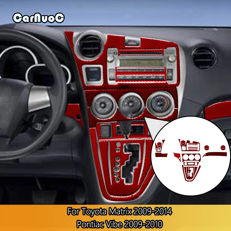 Wing Section Carbon Fiber Interior Red Sticker For Toyota Matrix 2009-2014 Pontiac Vibe 2009-2010 Interior Accessori