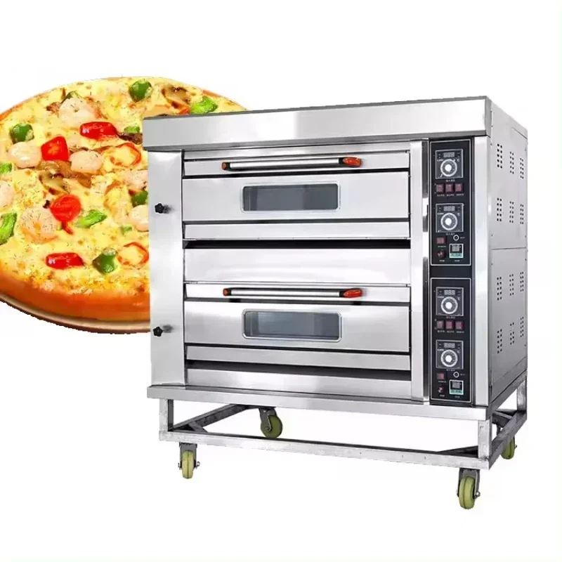 

Bestseller Oven Commercial Large Baking Three-layer Six Plate Steam Pizza Bread Electric Oven Large Capacity