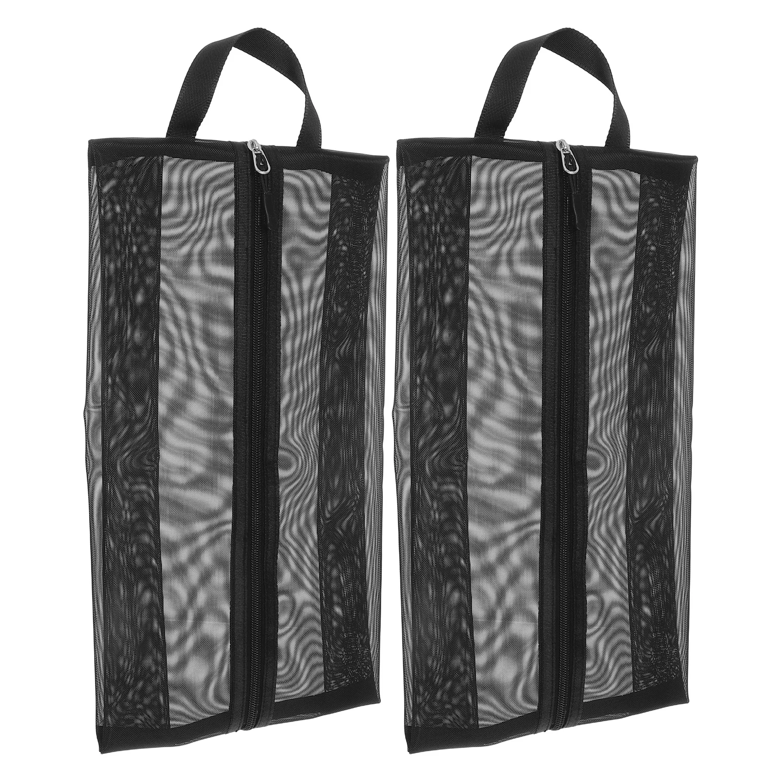 

2pcs Handheld Mesh Shoe Bags Portable Organizer Travel Packing Gym Storage Dust Bags Breathing Material Lightweight