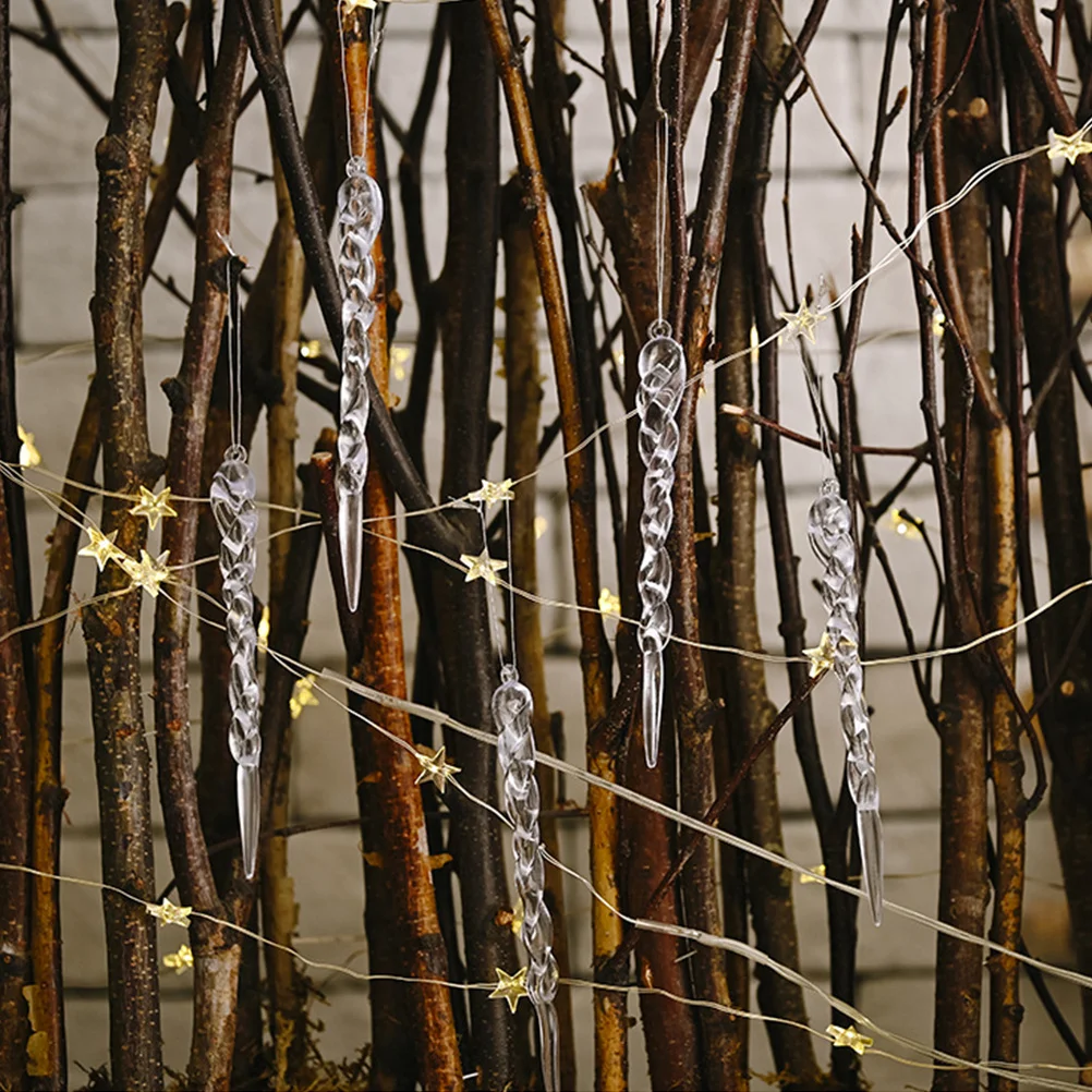 

48pcs Acrylic Hanging Christmas Tree Ornament Ornament Christmas Tree Decor For Home Party Winter Wonderland Decoration